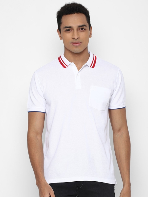 

Allen Solly Men White Polo Collar Pure Cotton T-shirt