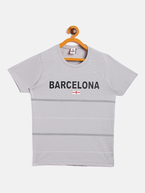 

TGX Boys Grey Striped Applique Outdoor T-shirt