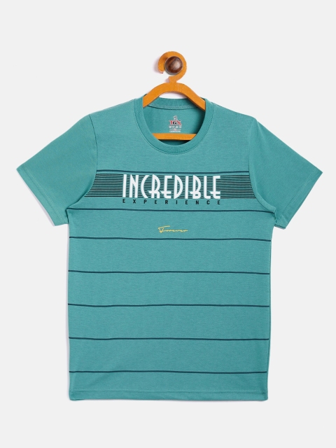 

TGX Boys Green Striped Applique Outdoor T-shirt