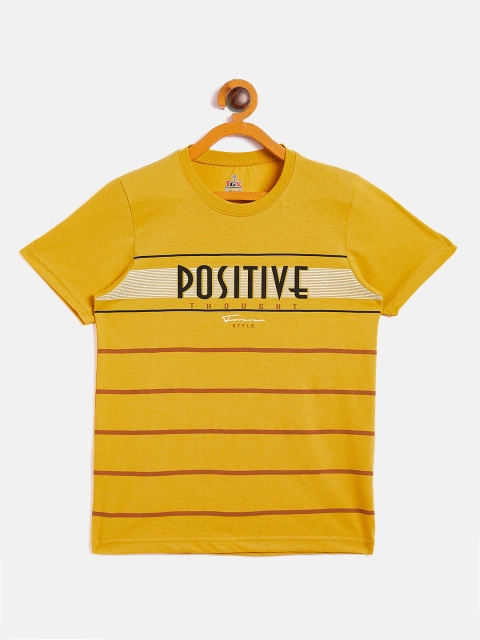 

TGX Boys Mustard Yellow Striped Applique Outdoor T-shirt