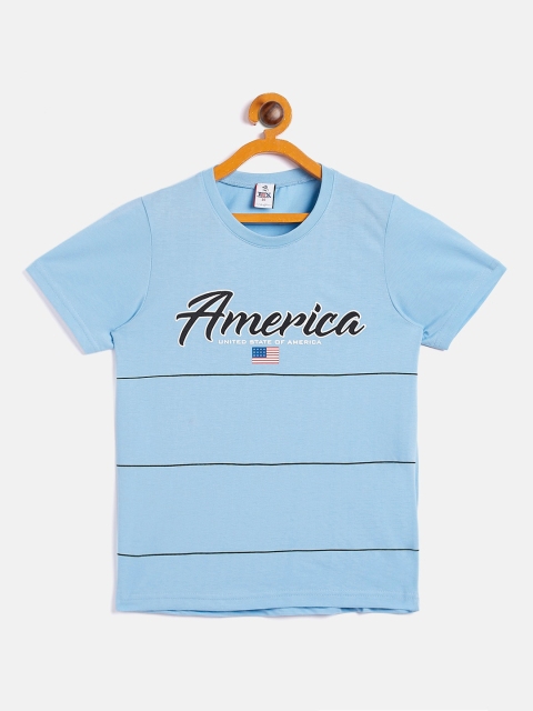 

TGX Boys Blue Typography Printed Applique Outdoor T-shirt