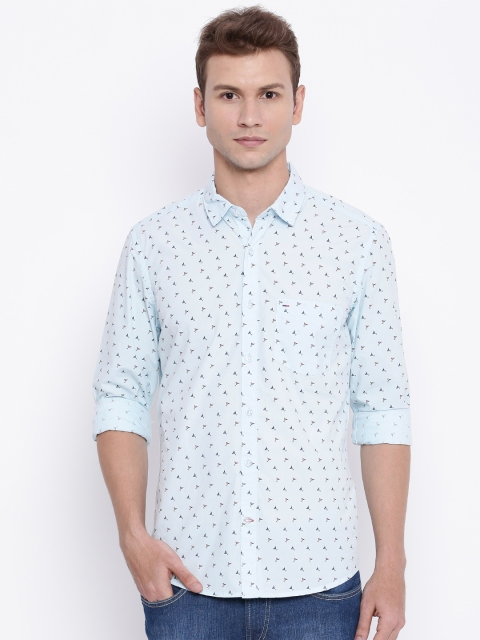 

Indigo Nation Men Blue Regular Fit Solid Casual Shirt