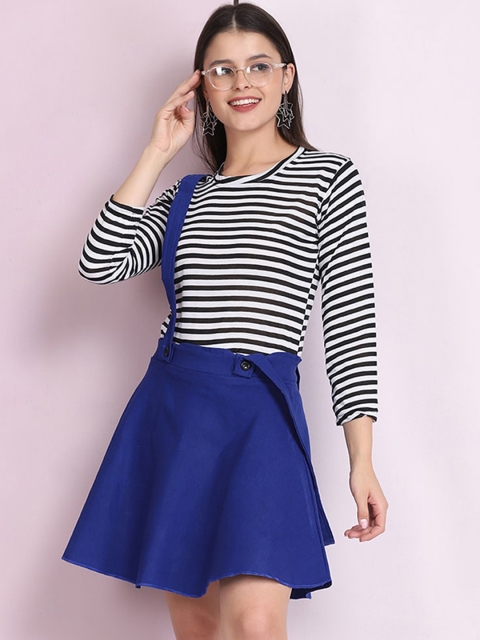 

BUY NEW TREND Women Blue Solid Mini Skirt