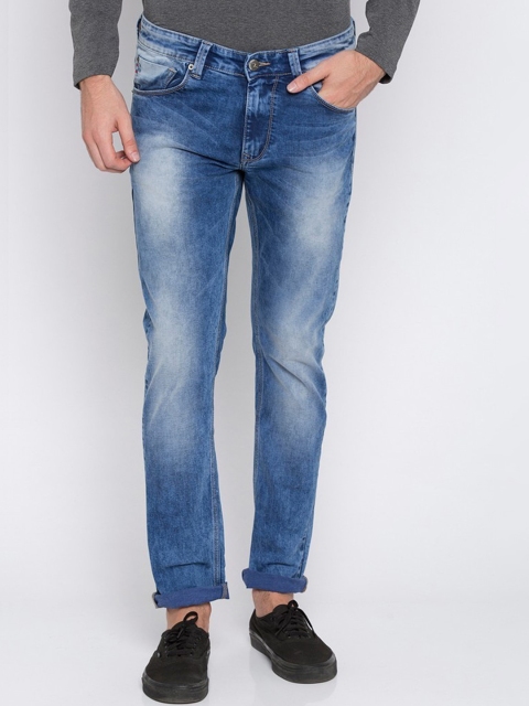 

SPYKAR Men Blue Cotton Rovers Low Distress Heavy Fade Jeans