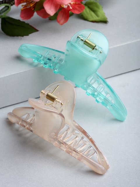 

Stoln Girls Grey & Turquoise Blue Set of 2 Claw Clip