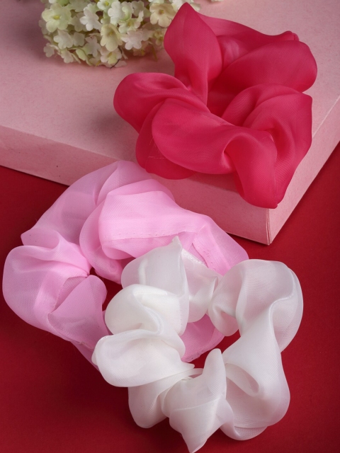 

Stoln Girls Pink & White Set of 3 Ponytail Holders