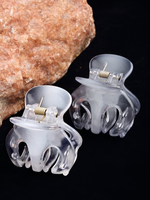 

Stoln Girls White & Grey Set of 2 Claw Clip
