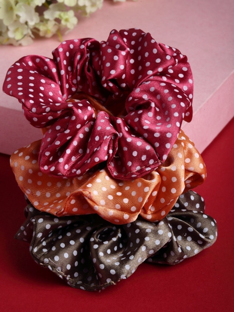 

Stoln Girls Orange & Red Set of 3 Ponytail Holders