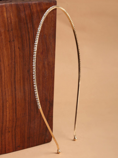 

Stoln Girls Gold-Toned & White Beaded Hairband