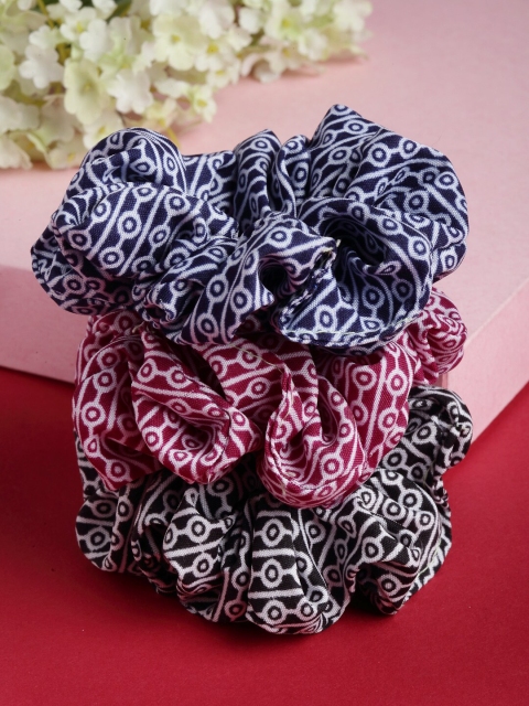 

Stoln Girls Blue & Black Set of 3 Ponytail Holders