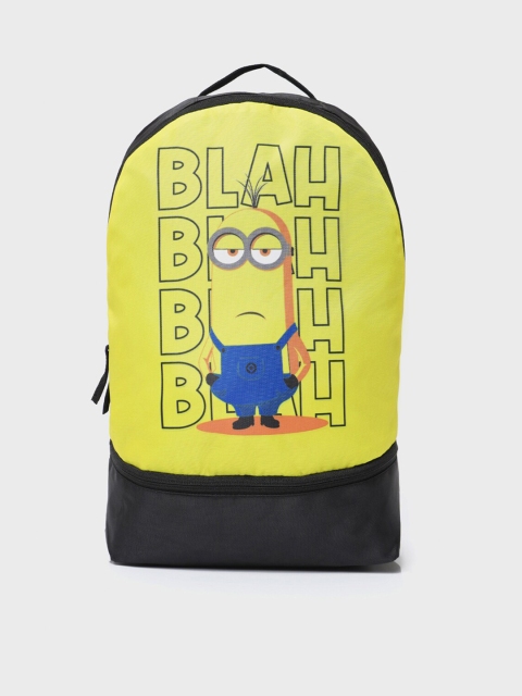 

Bewakoof Unisex Yellow & Blue Graphic Backpack