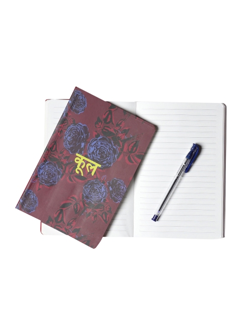 

Bewakoof Purple and Blue Floral Printed Notebook