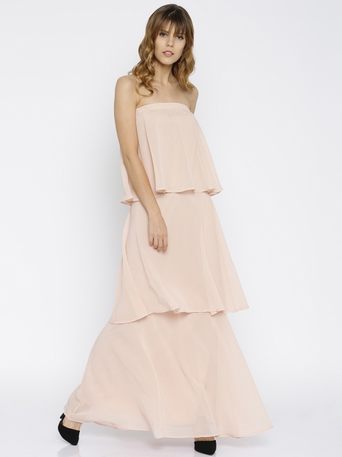 Femella Women Peach Solid Maxi Dress available at myntra for Rs.715