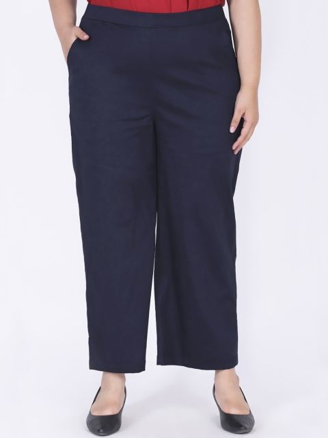 

LastInch Women Blue Comfort Fit Stretch Pants