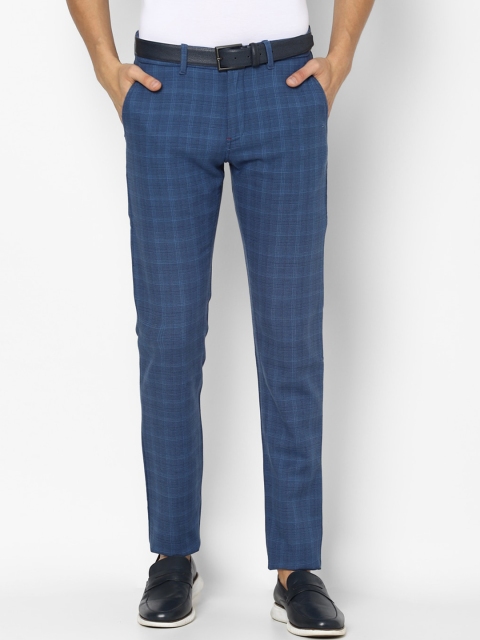

Louis Philippe Sport Men Blue Checked Slim Fit Trousers