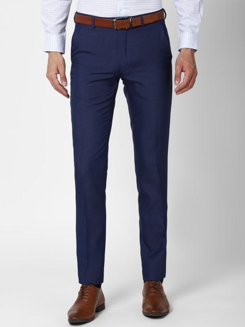 

Van Heusen Men Navy Blue Slim Fit Trousers