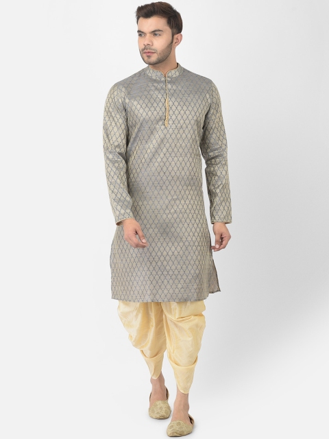 

DEYANN Men Grey Kurta with Patiala