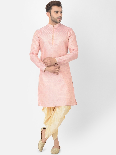 

DEYANN Men Pink Kurta with Dhoti Pants