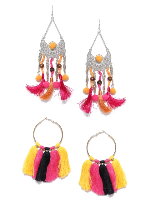 

Blueberry Set of 2 Multicoloured Tassel Earrings, Multi