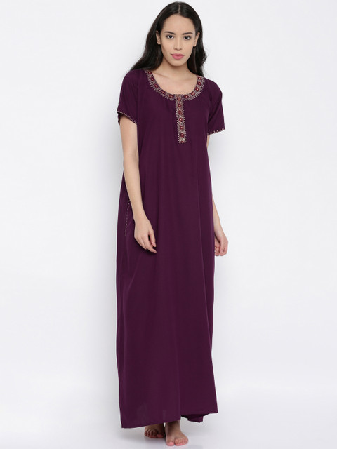 

Sand Dune Burgundy Maxi Nightdress 841