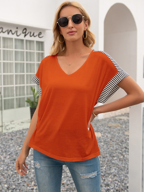 

BoStreet Orange Extended Sleeves Top