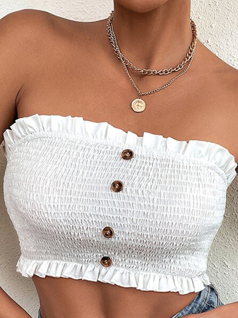 

BoStreet White Tube Crop Top
