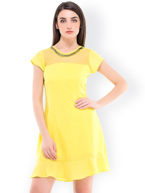 

Kazo Yellow A-Line Mini Dress