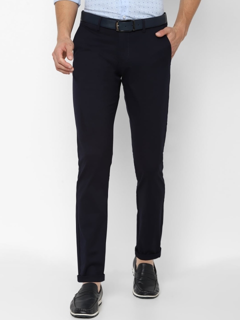 

Allen Solly Men Navy Blue Slim Fit Trousers
