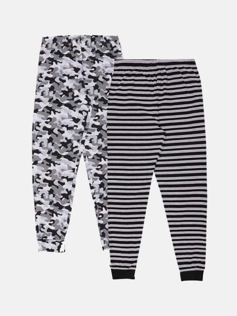 

MTB Boys Pack Of 2 Black & Grey Comfort Fit Joggers