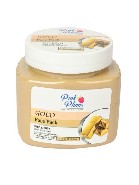 

Pink Plums Gold Paraben Free Face & Body Face Pack - 500ml, Beige
