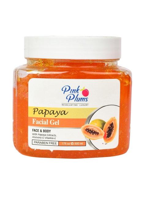 

Pink Plums Papaya Paraben Free Face & Body Facial Gel - 500ml, Orange