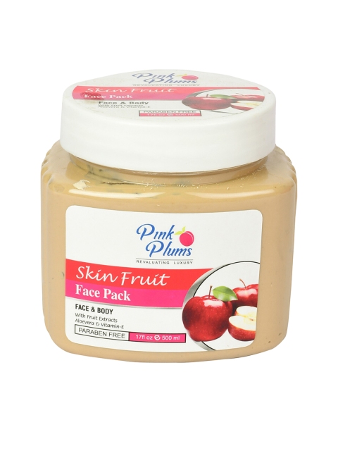 

Pink Plums Skin Fruit Paraben Free Face & Body Face Pack 500 ml, Beige