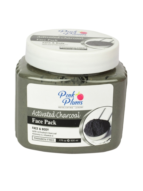 

Pink Plums Charcoal Paraben Free Face & Body Face Pack 500 ml, Grey
