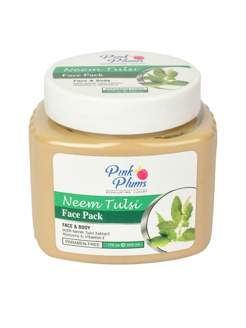 

Pink Plums Paraben Free Neem Tulsi Face Pack - 500 ml, Beige
