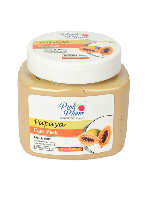 

Pink Plums Papaya Paraben Free Face & Body Face Pack - 500ml, Beige