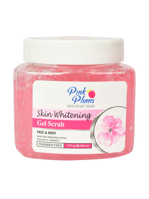 

Pink Plums Paraben Free Skin Whitening Face & Body Gel Scrub - 500 ml