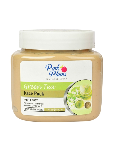 

Pink Plums Green Tea Paraben Free Face & Body Face Pack - 500ml, Beige