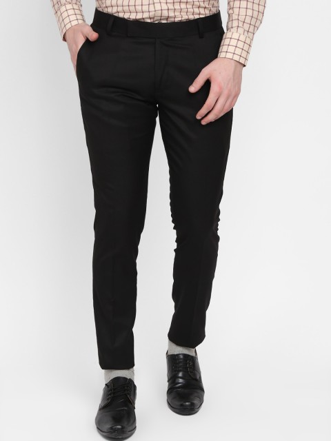 

V-Mart Men Black Slim Fit Easy Wash Trousers