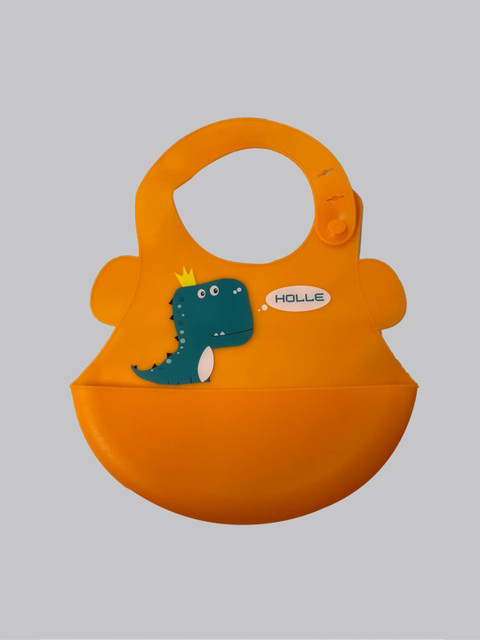 

Kidbea Infant Orange Printed Bibs