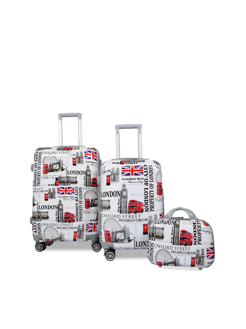 

Polo Class White Set of 3 Trolley Suitcase With Vanity Bag