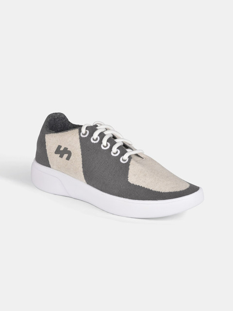 

Flatheads Women Grey Colourblocked Linen Lightweight Sneakers