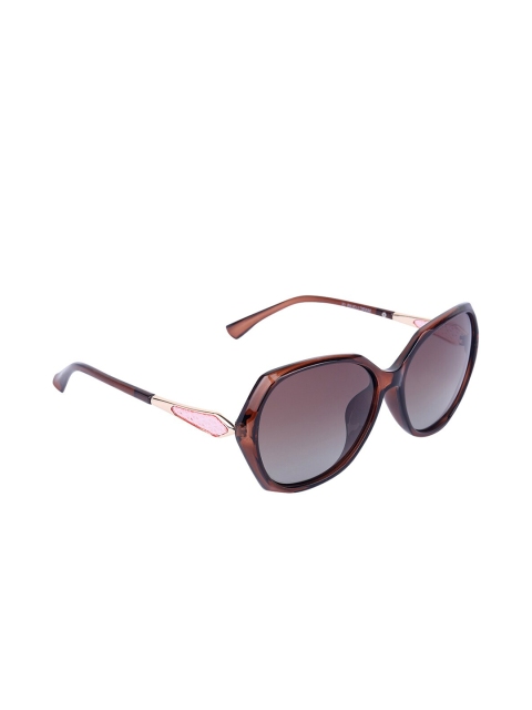 

MARC LOUIS Women Brown Lens & Black Butterfly Sunglasses with UV Protected Lens