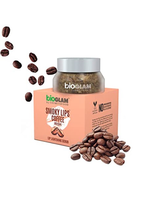 

COSMETOFOOD Bioglam Smoky Lips Coffee Irish Lip Lightening Scrub - 15 gm, Multi