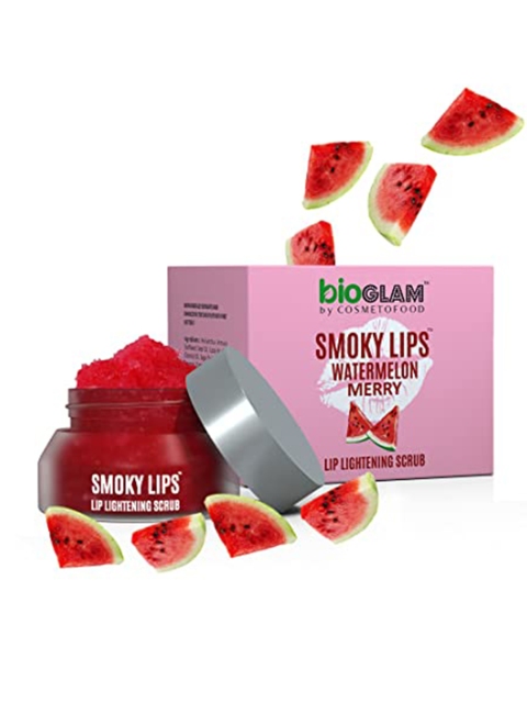 

COSMETOFOOD Bioglam Smoky Lips Watermelon Merry Lip Lightening Scrub, 15g, Multi