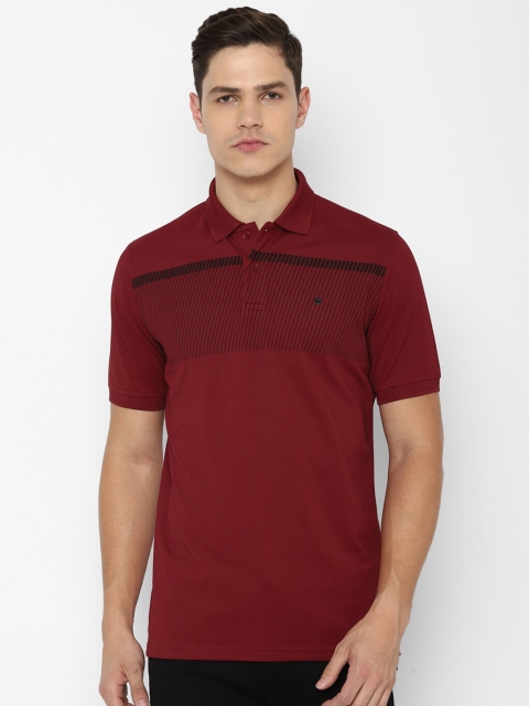 

Louis Philippe Men Maroon Solid Polo Collar 100% Cotton T-shirt