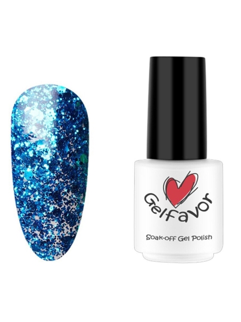 

Gelfavor Pure Color Soak-Off UV LED Long-Lasting Gel Nail Polish - W08, Blue