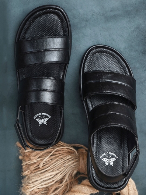 

ALBERTO MORENO Men Black Comfort Sandals