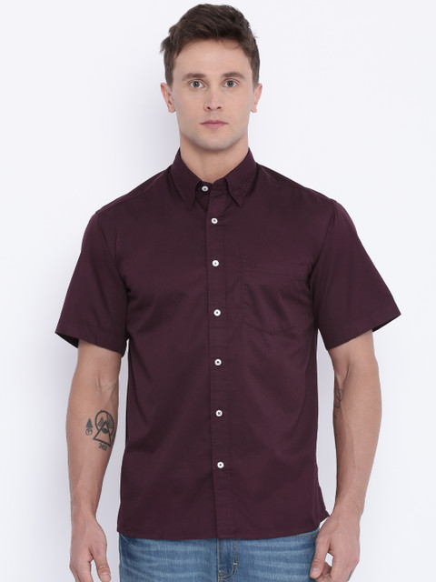 

ColorPlus Men Burgundy Classic Fit Casual Shirt