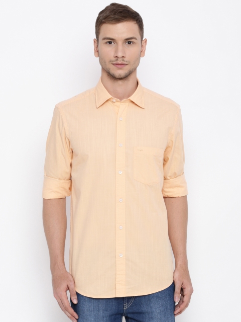 

ColorPlus Men Orange Tailored Fit Solid Casual Shirt