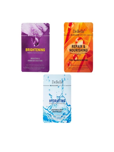 

DeBelle Set Of 3 Bio Cellulose Face Sheet Mask, Multi